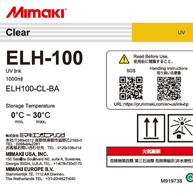 Mimaki ELH-100  UV Ink